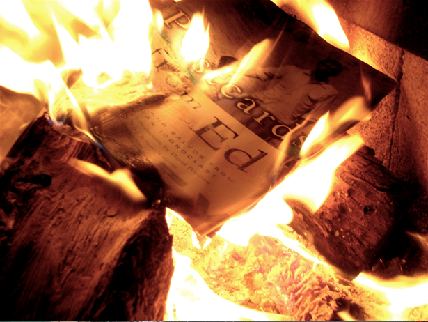 burning book