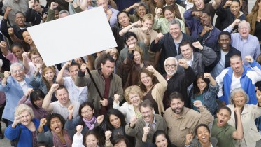 Crowd of demonstrators